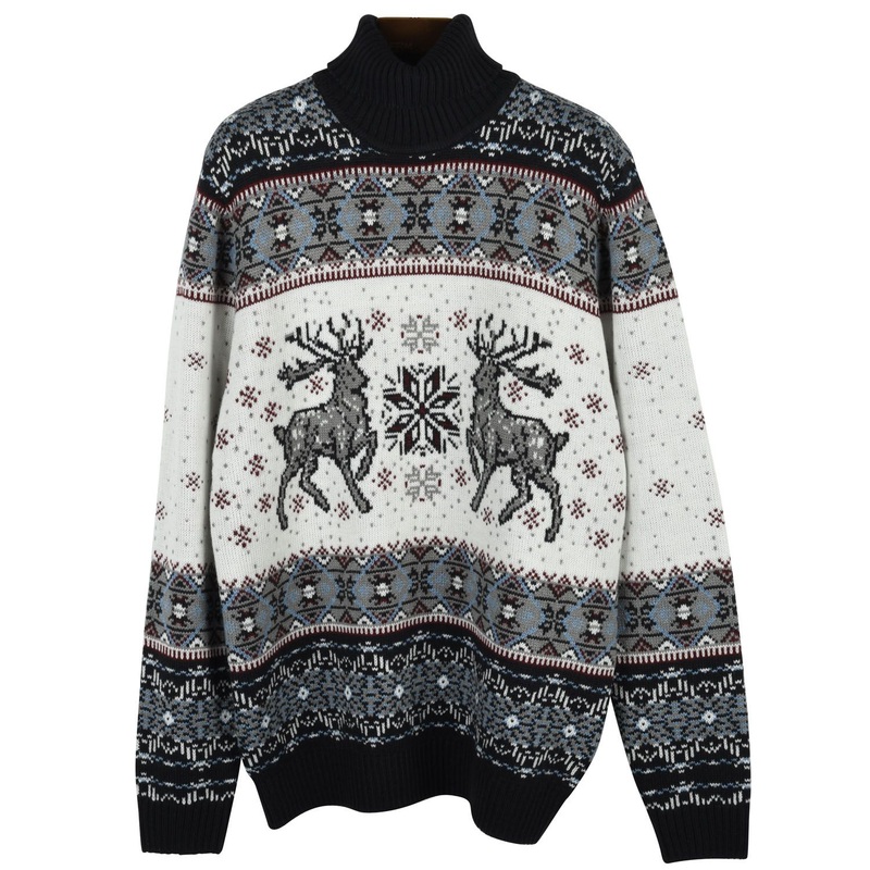 Mens Knitted Christmas Jacquard Sweater – Knitted Pullover and Mens Sweater price|S