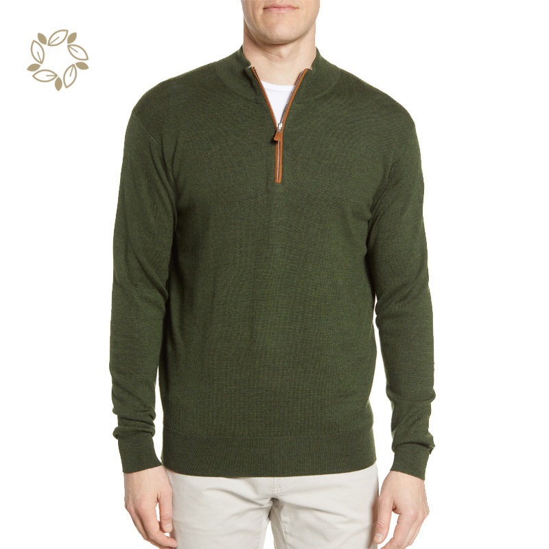 Organic Men Half Zipped Sweater Men Zipper Sweater 100% Organic Cotton Zip Sweater Eco Friendly Fit Quarter Half Zip Rib Knit Sweater – Sweater and Knit Crewneck price|S