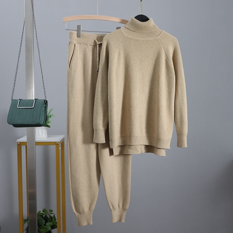 Outwear Pullover Sweater Pants Women Set Chic Cotton 2 Pieces Knitted Autumn Sweater Set – Women Clothes and Clothing price|S