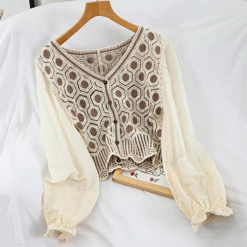 Womens V-Neck Lantern Sleeve Knit Pullover Sweater Tops – Women Sweater and Knit Sweater price|S